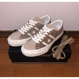 コンバース(CONVERSE)の24cm 美品 CONVERSE STAR&BARS SUEDE ブラウン 茶(スニーカー)