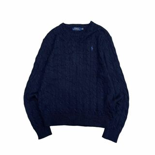 ポロラルフローレン(POLO RALPH LAUREN)のPOLO RALPH LAUREN ネイビーケーブルニット ワンポイント(ニット/セーター)