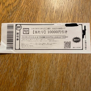 キタムラ(Kitamura)のスタジオマリオ　割引券　10000円引き(その他)