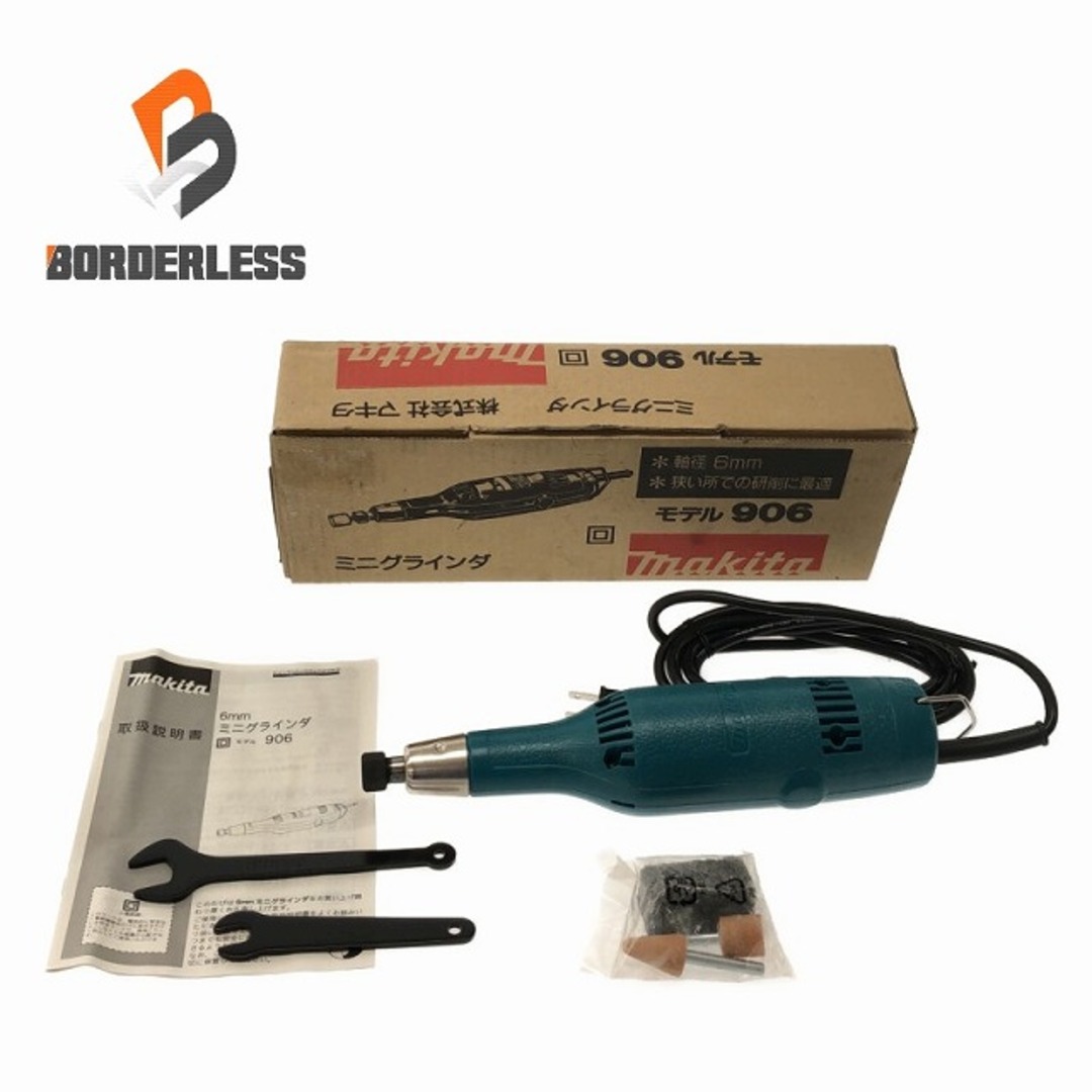 ☆極美品☆ makita マキタ 100V 6㎜ ミニグラインダー モデル906 金属研磨 仕上げ 修理 面取り 加工 ダイグラインダー ミニルーター 81008バイク