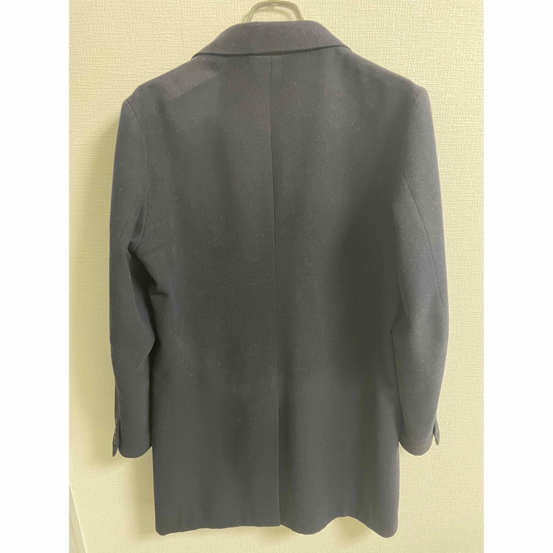 GU(ジーユー)のチェスターコート NAVY コート ビジネス メンズのジャケット/アウター(チェスターコート)の商品写真