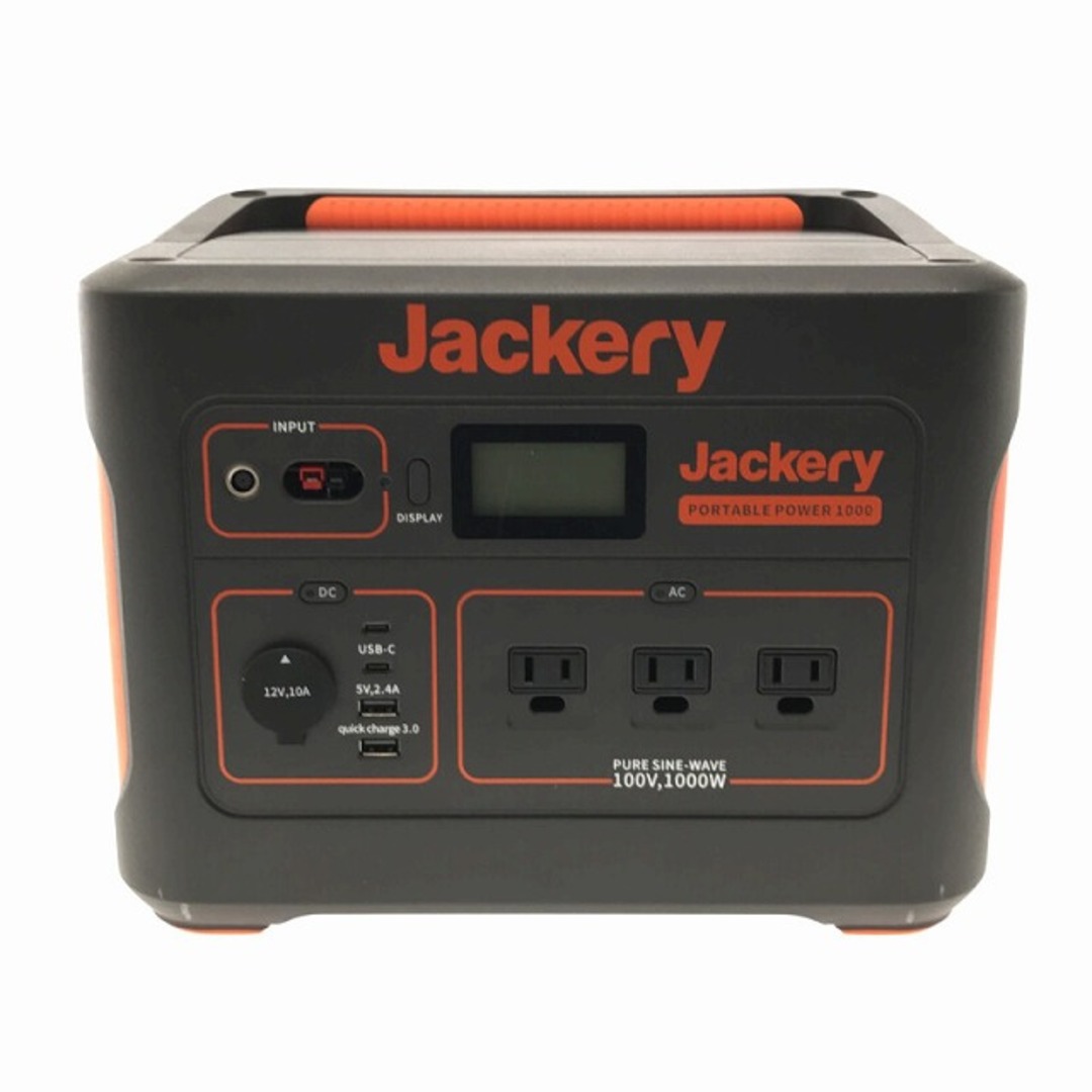 ☆美品☆ Jackery ジャクリ ポータブル電源 PTB101 Black+orange Portable Power1000 1002Wh/1000W 81276 自動車/バイクのバイク(工具)の商品写真