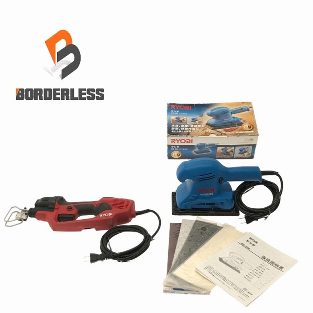 自動車/バイク☆品☆KYOCERA 京セラ 電気のこぎり ASK-1010 RYOBI リョービ サンダ MS-30A 工具2点セット 電動工具 DIY 81403