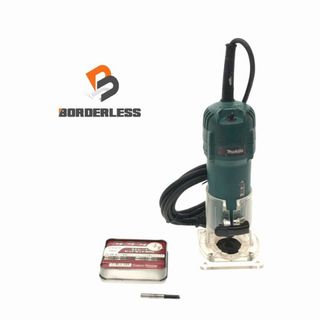 マキタ(Makita)の☆中古品☆makita マキタ 100V トリマー 3707F おまけビットセット付 ルーター 木材加工 穴あけ トリミング 81606(工具)