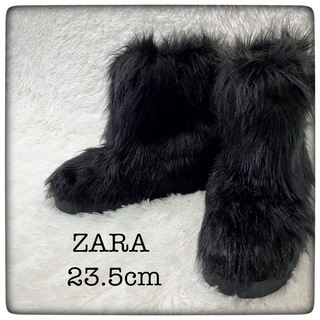 ザラ(ZARA)のZARA ザラ ファーブーツ size23.5cm(ブーツ)