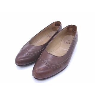 リーガル(REGAL)のREGAL リーガル レザー パンプス フラットシューズ サイズ23.5cm 靴 シューズ ブラウン系 DD6209(ローファー/革靴)