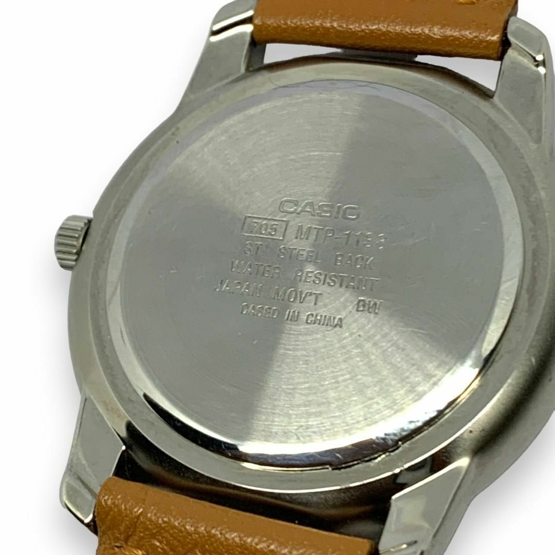 CASIO - 美品 CASIO(カシオ) 腕時計 MTP-1138 メンズ アイボリーの通販