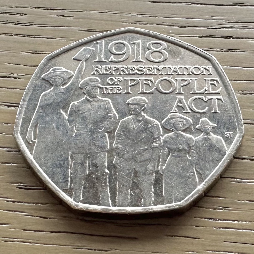 [レア] イギリス 2018 人民代表法 １００周年 記念硬貨 5241 エンタメ/ホビーの美術品/アンティーク(貨幣)の商品写真