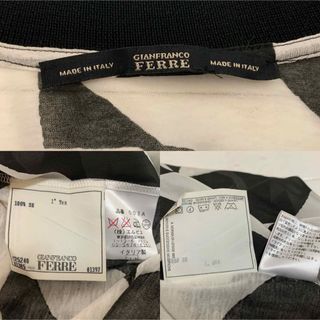 レディースGIANFRANCO FERRE VINTAGE ジオメトリー柄 シルクトップス