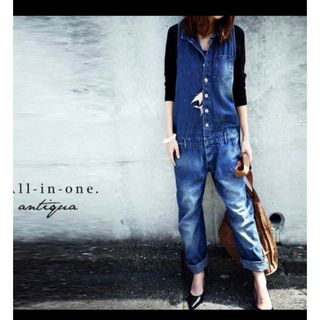 Thevon - 【新品】Thevon. 袖スリットテーラードオールインワン
