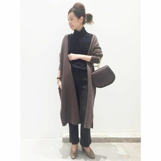 美品 L'Appartement アパルトモン PUNTO D'ORO プントドーロ LONG CARDIGAN ロングカーディガン/グレー【2400013282444】