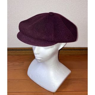 カンゴール(KANGOL)のL 美品 KANGOL キャスケット ハンチングキャップ ベレー帽 エンジ 紫(キャスケット)