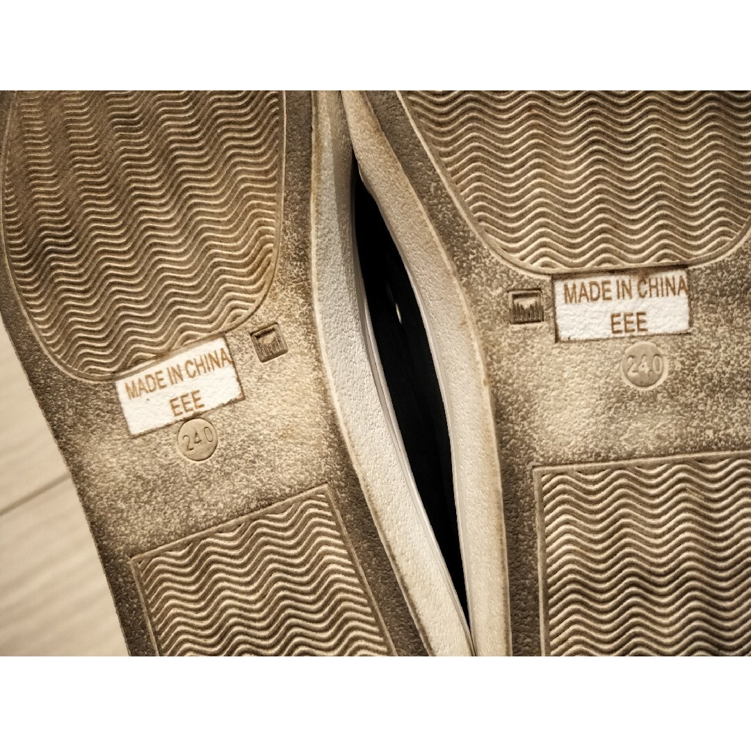 EDWIN(エドウィン)のEDWIN　スリッポン　スニーカー　24.0 ブラック レディースの靴/シューズ(スリッポン/モカシン)の商品写真