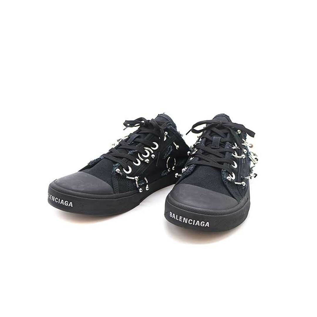 新品未使用品ＳBALENCIAGA バレンシアガ 23AW PARIS MULE DEST PIERCING W ピアッシング デストロイミュールスニーカー ブラック 42