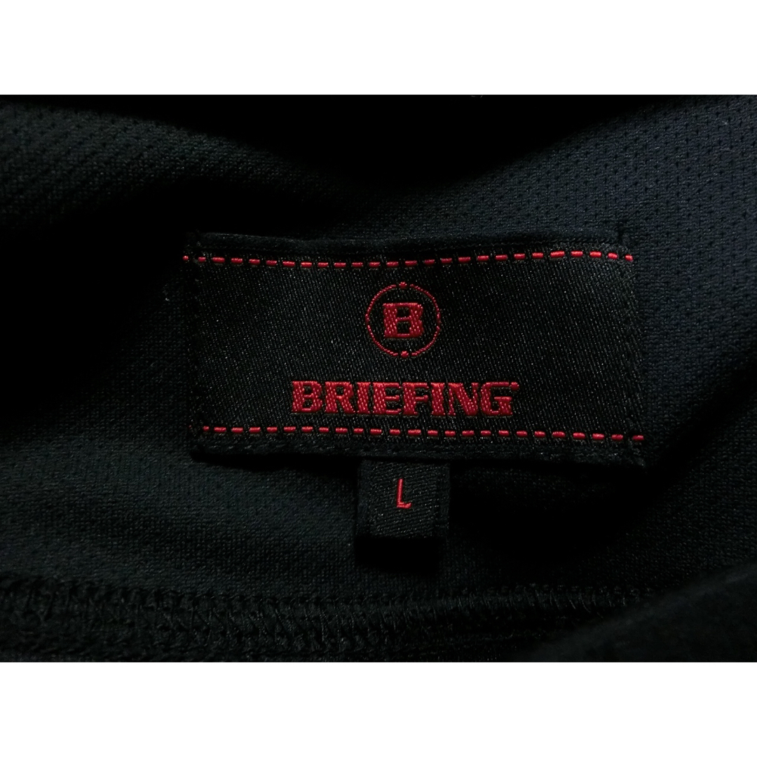 BRIEFING(ブリーフィング)のBRIEFING ブリーフィング　黒の3Dロゴ入りクルーネックト長袖レーナー L スポーツ/アウトドアのゴルフ(ウエア)の商品写真