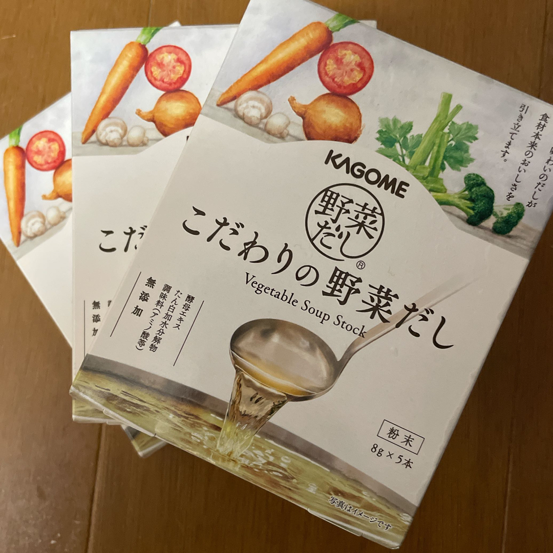 KAGOME(カゴメ)のKAGOME こだわりの野菜だし3箱セット　粉末 8g × 5本  食品/飲料/酒の食品(調味料)の商品写真