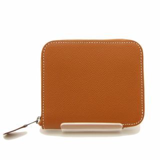 エルメス(Hermes)の美品 エルメス 小銭入れ コインケース Azap アザップ コンパクト シルクイン Z刻印 ゴールド ヴォーエプソン HERMES(コインケース)