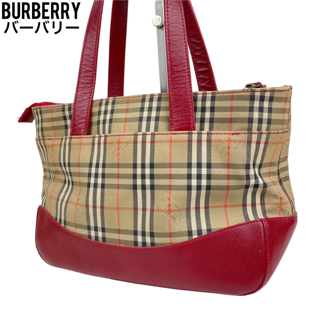 良品 Burberry バーバリー ハンドバッグ ノバチェック キャンバス ミニ-