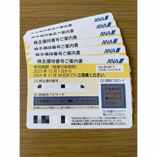 エーエヌエー(ゼンニッポンクウユ)(ANA(全日本空輸))のANA 株主優待券　2023年12月1日から 2024年11月30日(航空券)