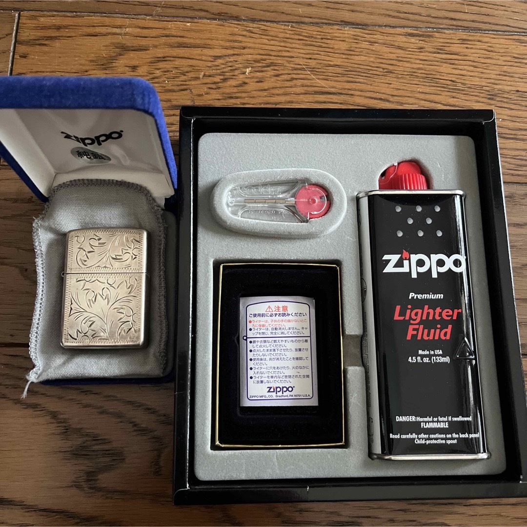 ZIPPO(ジッポー)のzippo 純銀（手彫） STERLING 2003 zippo メンズのファッション小物(タバコグッズ)の商品写真
