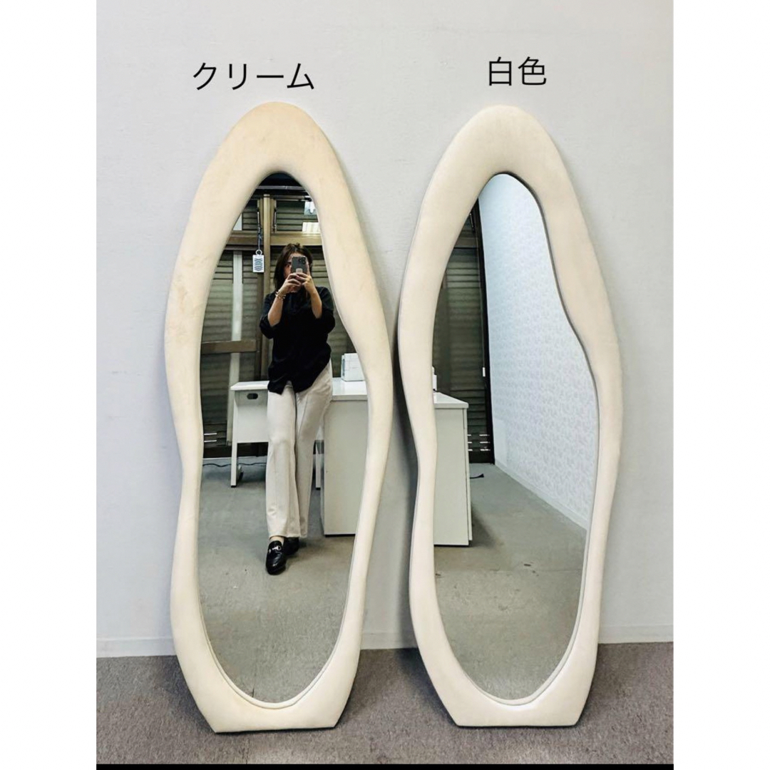 ウェーブミラー 大型鏡 立掛け 姿見鏡 全身鏡 160cm x 60の通販 ウェーブミラー 大型鏡 立掛け 姿見鏡 全身鏡 160cm x 60の通販
