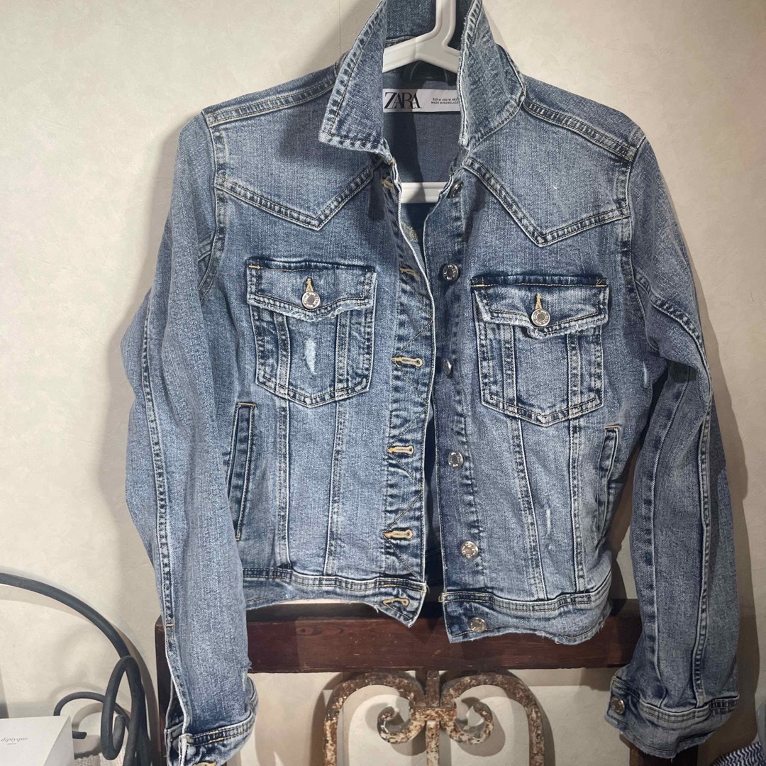 ZARA デニムジャケット Mダメージ加工 | フリマアプリ ラクマ