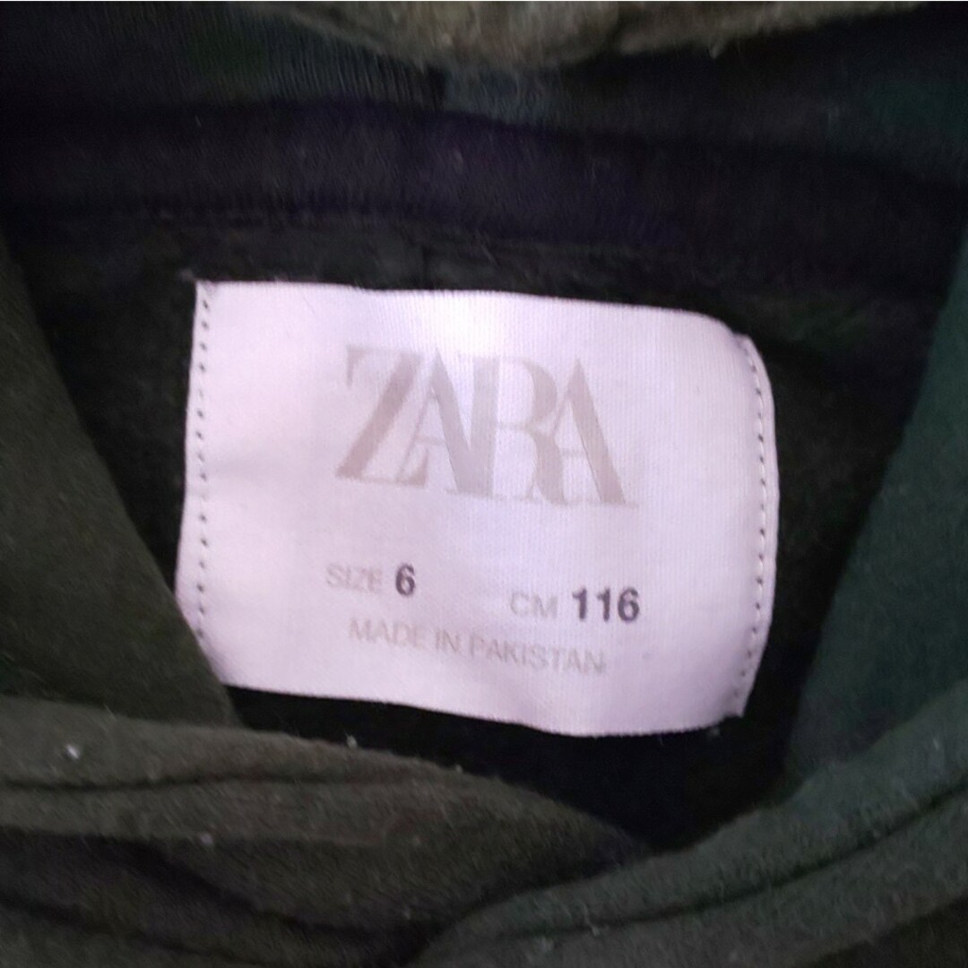 ZARA(ザラ)のZARA フード付きトレーナー 116cm キッズ/ベビー/マタニティのキッズ服男の子用(90cm~)(ニット)の商品写真