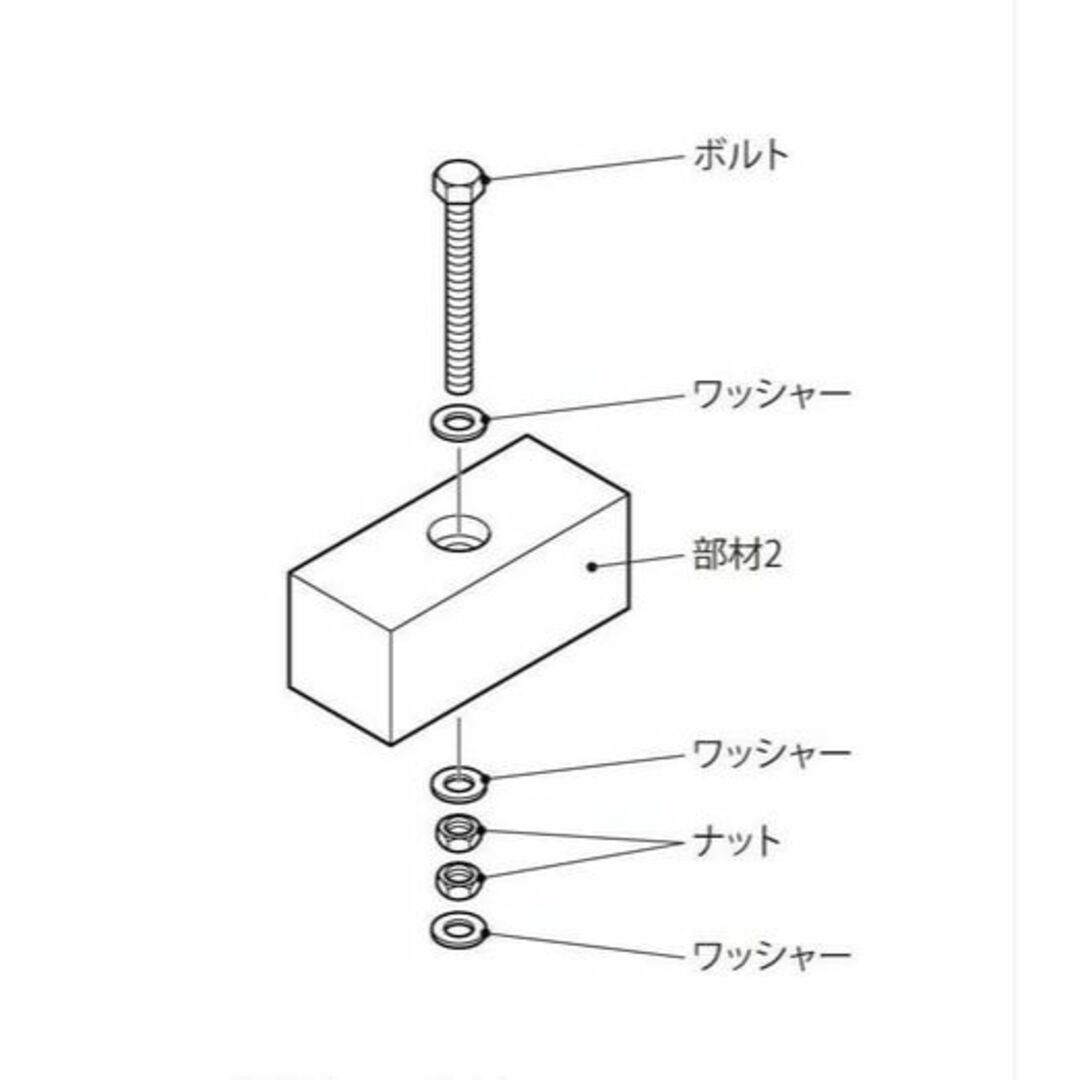 改良版 2×4 アジャスター 4個セット 壁に柱をカンタンに diy インテリア/住まい/日用品の収納家具(棚/ラック/タンス)の商品写真