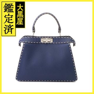 FENDI フェンディ　ピーカブー　トートバッグ　ネイビー