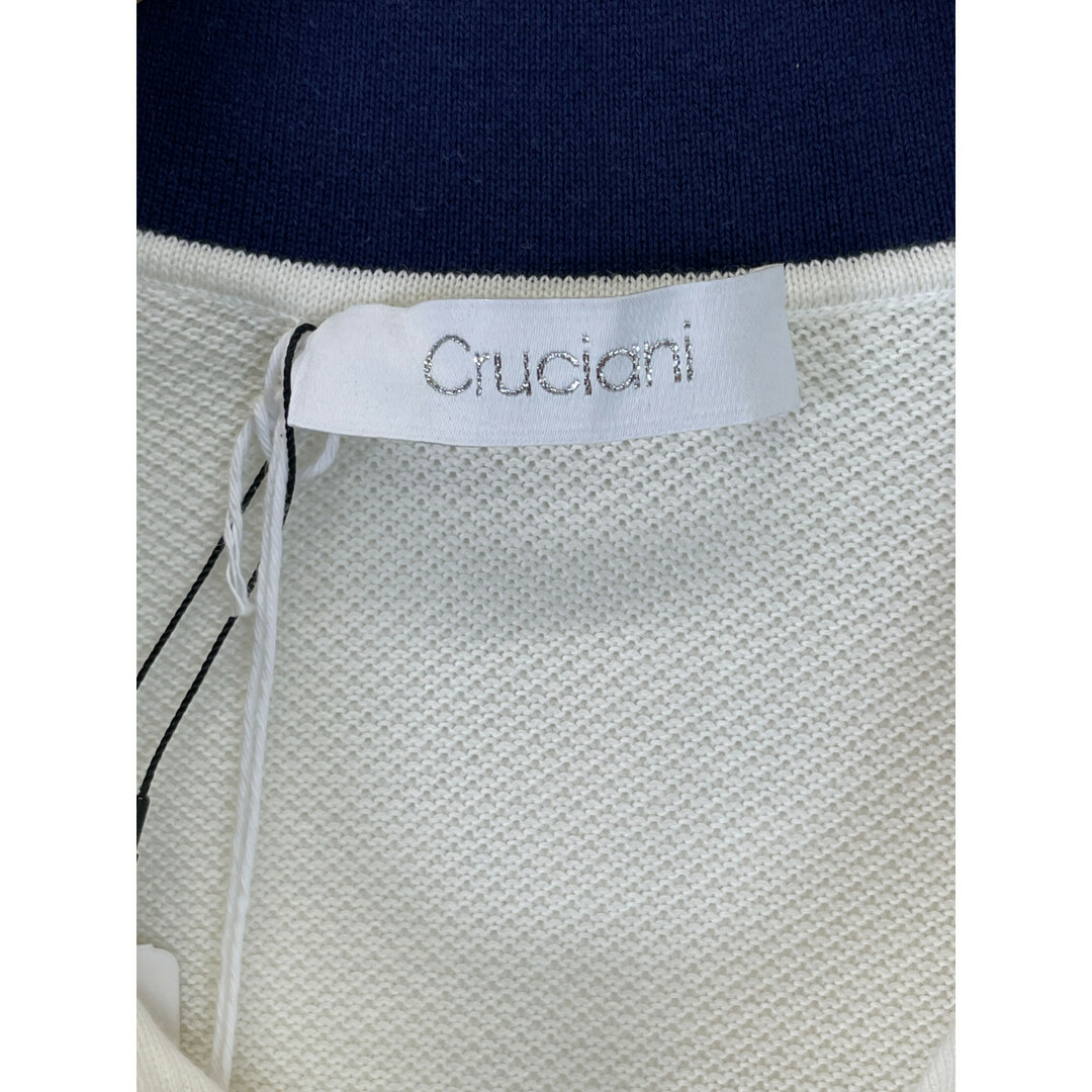 Cruciani(クルチアーニ)のクルチアーニ CU23.120 ホワイト ニットポロシャツ 54 メンズのトップス(その他)の商品写真