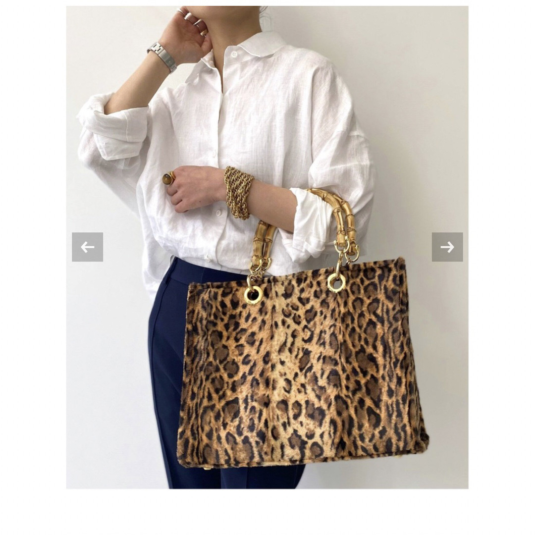 トートバッグLAppartement  アパルトモンLeopard Bamboo Bag