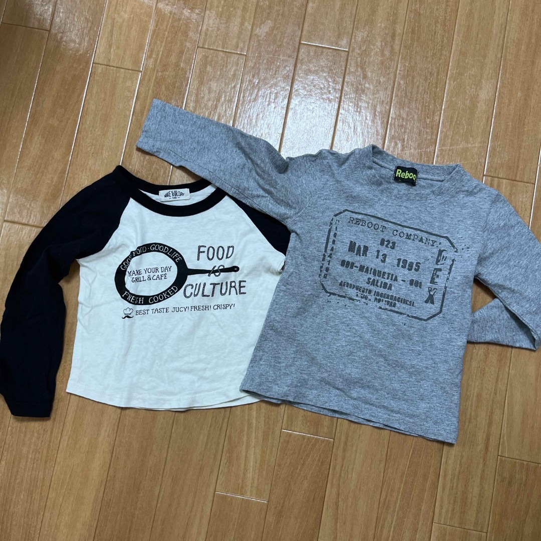 長袖シャツ2枚セット キッズ/ベビー/マタニティのキッズ服男の子用(90cm~)(Tシャツ/カットソー)の商品写真