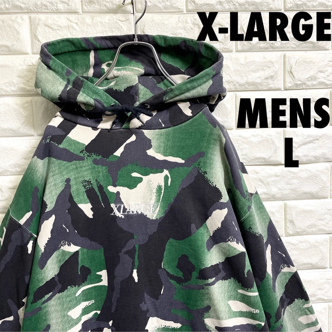 《超希少》XLARGE エクストララージ セーター グリーン 迷彩 カモフラ