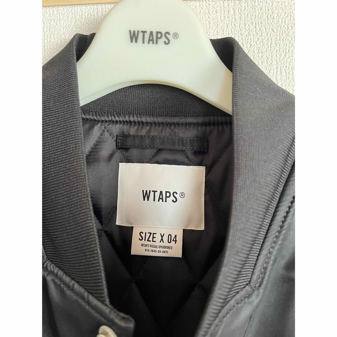 W)taps(ダブルタップス)のwtaps team jacket  BLACK  希少XL (04) メンズのジャケット/アウター(ナイロンジャケット)の商品写真