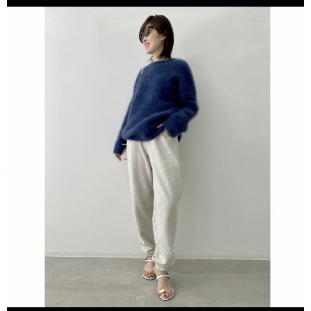 L'Appartement DEUXIEME CLASSE(アパルトモンドゥーズィエムクラス)のL'Appartement Raccon Mohair Knit ブルーA レディースのトップス(ニット/セーター)の商品写真