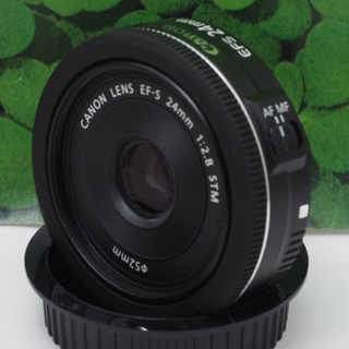 キヤノン(Canon)の【美品】EF-S24mm f2.8STM❤人気色ブラック❤背景ぼかしの神レンズ(レンズ(単焦点))