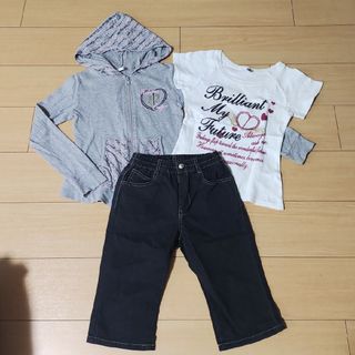 Tシャツ&ハーフパンツ&パーカー　３点セット　140cm(カーディガン)