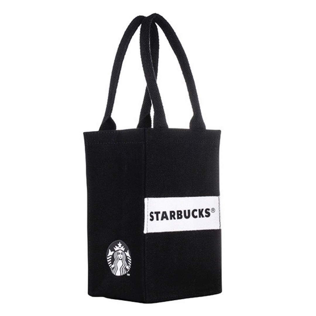 Starbucks(スターバックス)の週末値下げ！スタバ　帆布ドリンクホルダー　セイレーンロゴ　ブラック　海外限定 レディースのバッグ(トートバッグ)の商品写真