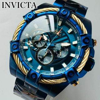 インビクタ(INVICTA)のインビクタ 腕時計 メンズ ボルト 新品 クォーツ ブルー専用ケース付属 重量感(腕時計(アナログ))