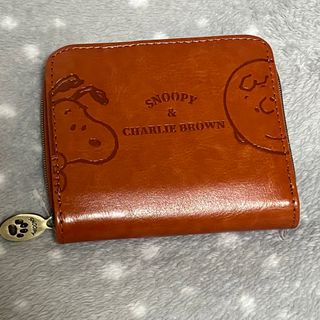 スヌーピー(SNOOPY)の【新品タグ付き】 スヌーピー　財布　二つ折り　レディース　二つ折り財布　赤茶(財布)