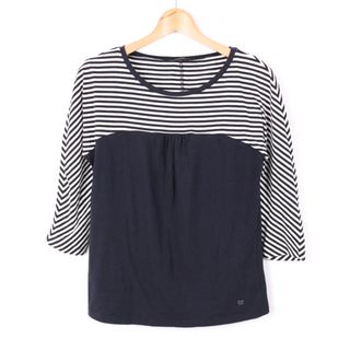 マックスマーラ(Max Mara)のマックスマーラ Tシャツ カットソー 長袖 ストレッチ トップス レディース Mサイズ ネイビー MAX MARA(Tシャツ(長袖/七分))