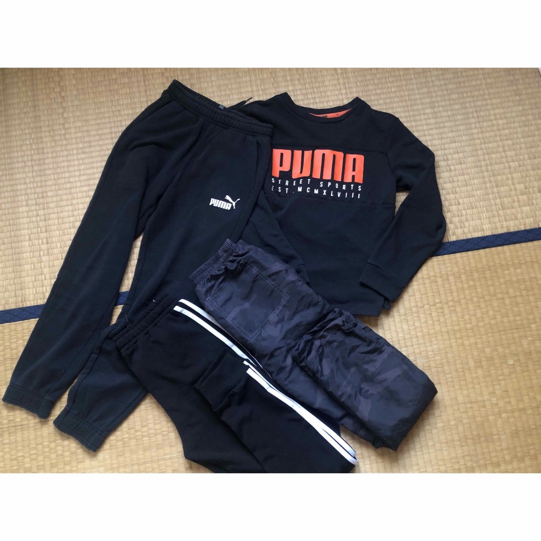 PUMA トレーナー150上下＋パンツ150＆160サイズ2種 キッズ/ベビー/マタニティのキッズ服男の子用(90cm~)(その他)の商品写真