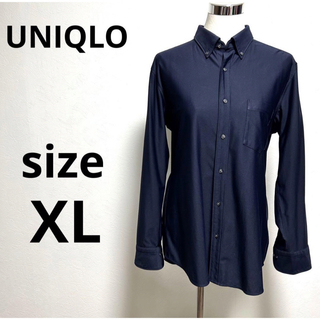 ユニクロ(UNIQLO)のユニクロ　ワイシャツ　紺　XL(シャツ)