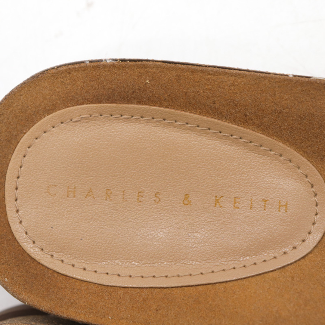 チャールズ＆キース サンダル リボン フラット シューズ ブランド 靴 レディース 37サイズ パープル CHARLES&KEITH レディースの靴/シューズ(サンダル)の商品写真