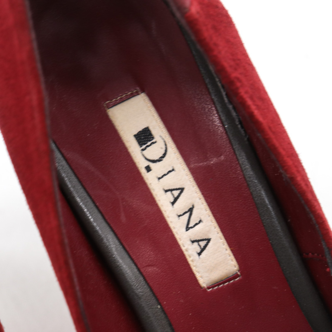 DIANA(ダイアナ)のダイアナ パンプス ポインテッドトゥ スエードレザー ハイヒール ブランド シューズ 靴 レディース 24cmサイズ レッド DIANA レディースの靴/シューズ(ハイヒール/パンプス)の商品写真