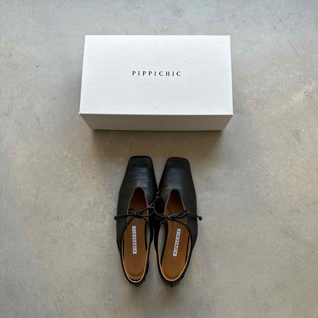 PIPPICHIC(ピッピシック)の【PIPPICHIC】SQUARE TOE FLAT SHOES   レディースの靴/シューズ(バレエシューズ)の商品写真