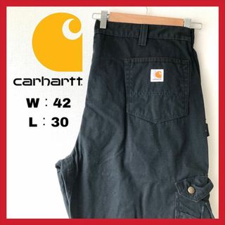 Carhartt カーハート ブラック デニムパンツ 刺繍  ワーク ロゴ ブラック (メンズ 34×34)   O4943