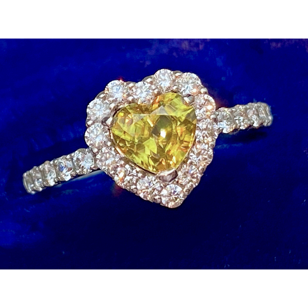 華やかなリング✨上質ハートシェイプスフェーンダイヤモンド取り巻きリング レディースのアクセサリー(リング(指輪))の商品写真