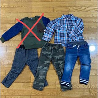 110センチ男の子冬服セットまとめ売り(パンツ/スパッツ)