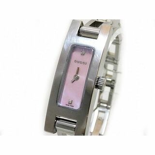 グッチ(Gucci)のグッチ 時計 ■ 3900L ステンレス スクエア ピンク シェル 文字盤 レディース 腕時計 GUCCI □5J(腕時計)
